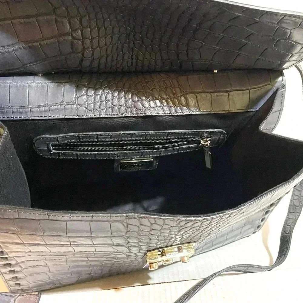 Claudia Firenze embossed crocodile handbag